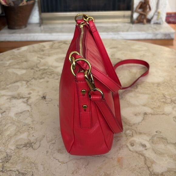 NWOT Fossil Jolie Red Leather Crossbody Bag - Picture 9 of 14
